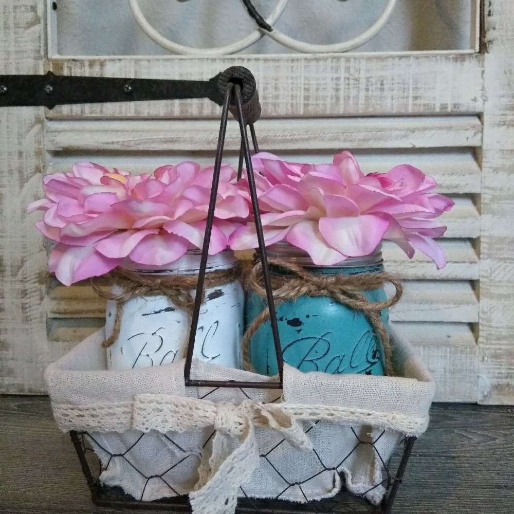 Shabby Chic Mason Jars